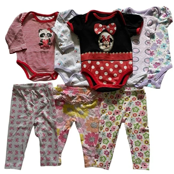 Bundle of 8 Baby Girls Clothes Size 6-9 Months - Picture 1 of 8